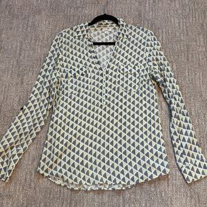 Splendid Geometric Triangle Collared Shirt